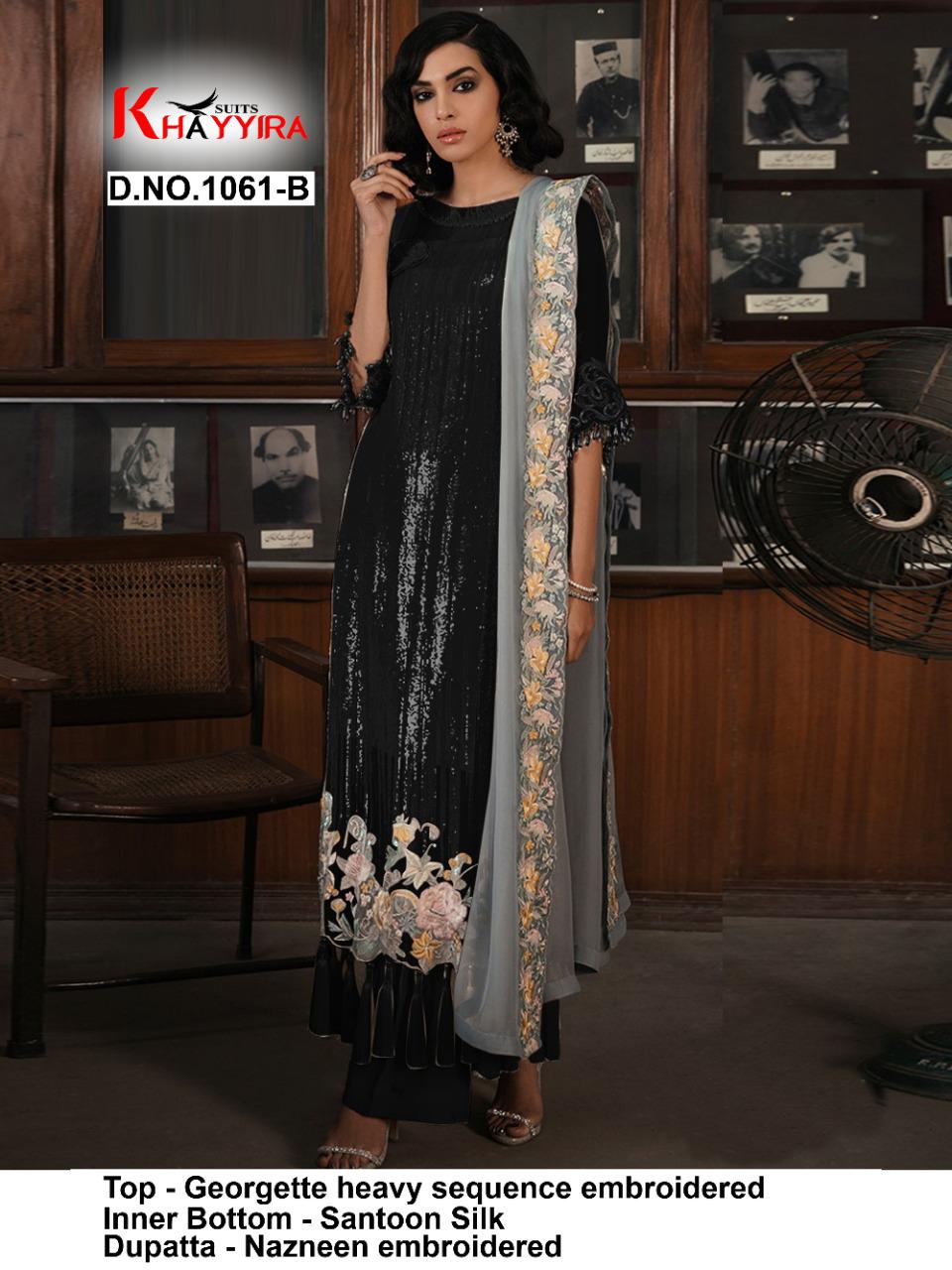 PAKISTANI SUITS D NO 1061B BY KHAYYIRA